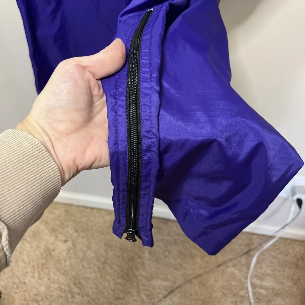 Vintage Helly Hansen Windbreaker Hiking‎ Rain Pants Small 90s Purple